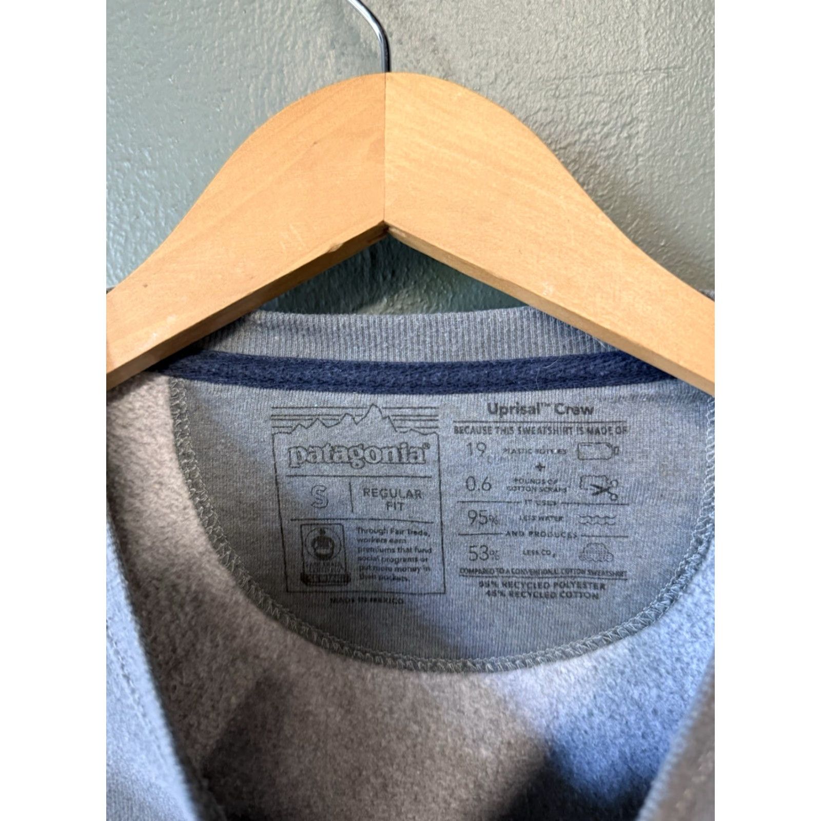 Patagonia VINTAGE Patagonia Womens Gray Long Sleeve Pullover Sweatshirt Size Small Uprisal Crew Size S / US 4 / IT 40 - 3 Thumbnail