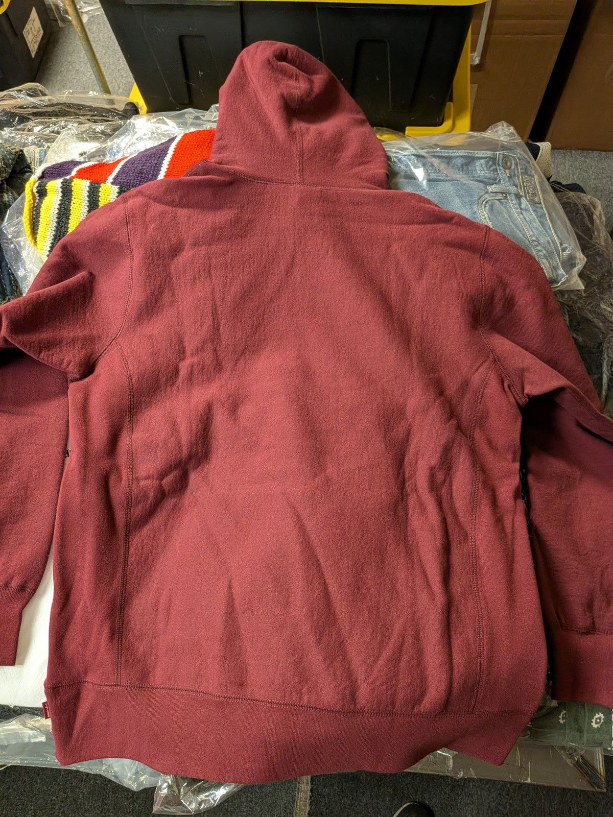 Supreme FW11 Supreme Box Logo Pullover Hooded Sweatshirt Burgundy XL Size US XL / EU 56 / 4 - 13 Thumbnail