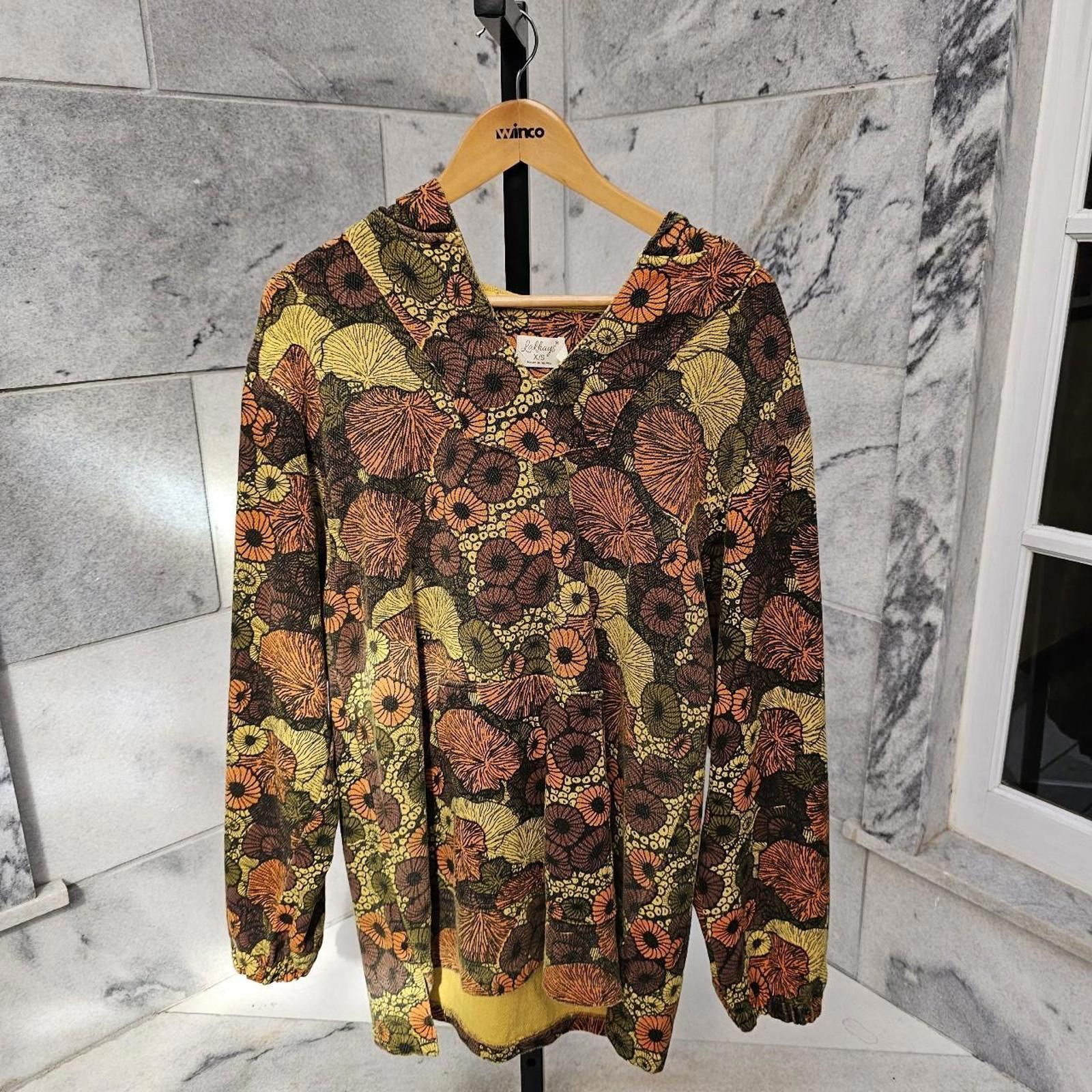 Other Men's Brown, Yellow, Orange Floral Mushroom Hoodie Oversized Size US S / EU 44-46 / 1 - 3 Thumbnail
