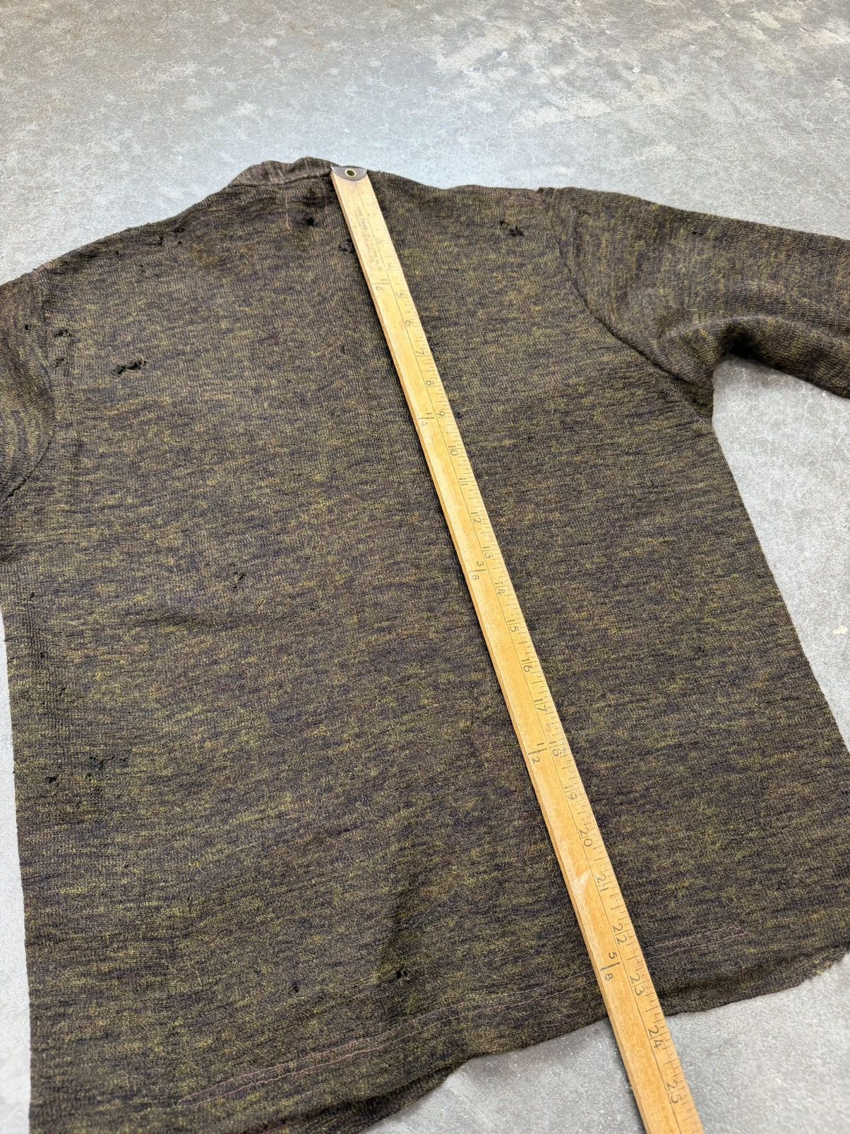 Vintage 30s 40s Thrashed Wool Cardigan Sweater ERD Grunge Size US M / EU 48-50 / 2 - 19 Thumbnail