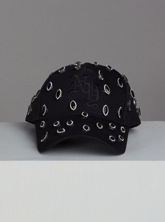 Other Black Crystal Y2K Rhinestone Trucker Hat Size ONE SIZE - 1 Preview