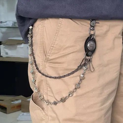 Japanese Brand Fujisawa x Man Dice and Tribe Jean Motor Rock Wallet Chain Size ONE SIZE - 2 Thumbnail