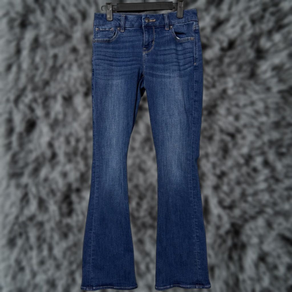 American Eagle Outfitters American Eagle Curvy Kick Boot Jeans Womens 0 Flared Retro Indie Sleaze Denim Size 25" / US 0 / IT 36 - 1 Thumbnail