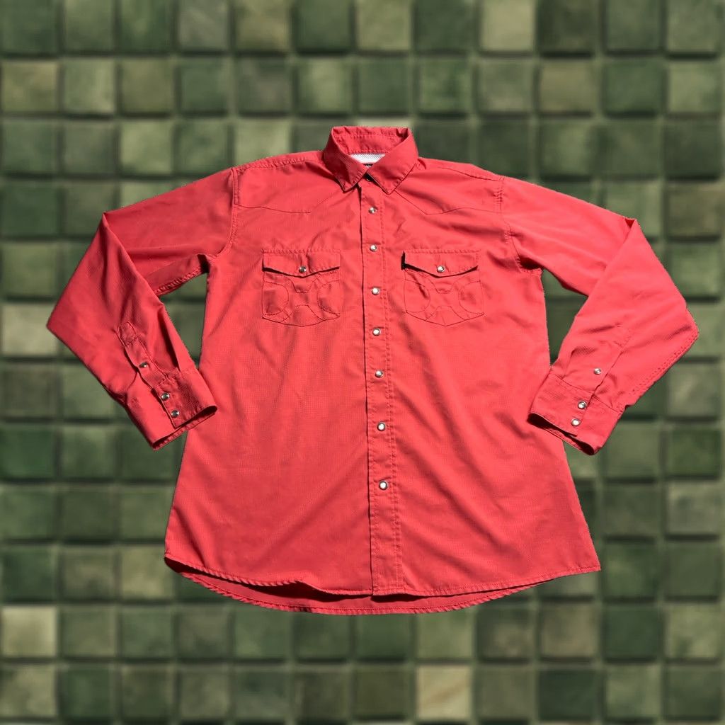 Vintage HOOEY Habitat Pearl Snap Fishing Shirt Mens Medium Vent Western Pink Shirt Size US M / EU 48-50 / 2 - 1 Thumbnail
