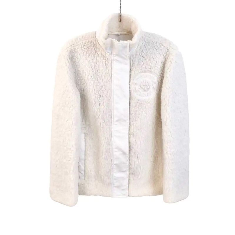 Burberry Burberry Cream Wool Women's Jacket Size ONE SIZE - 1 Thumbnail