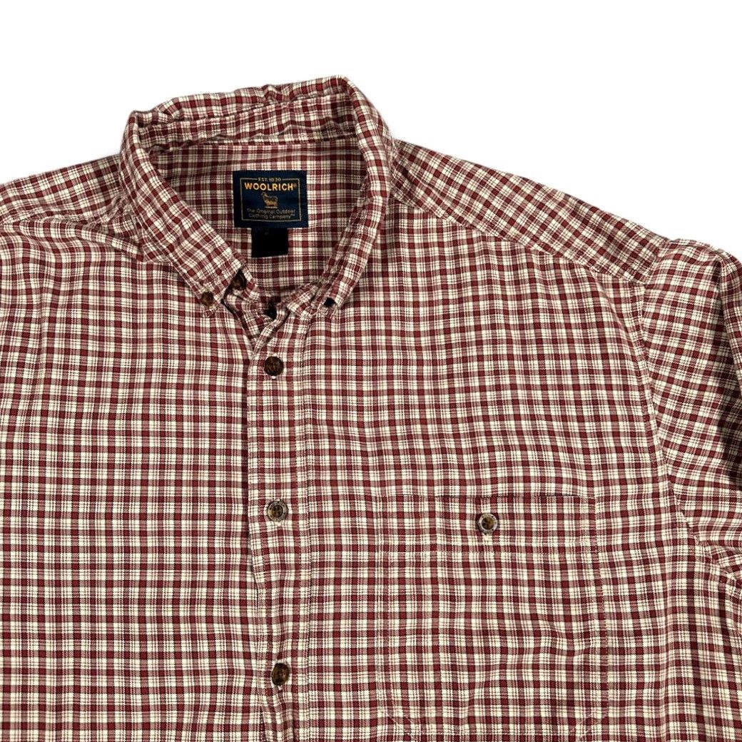 Vintage VINTAGE Woolrich Shirt Mens XL Red Plaid Cotton Long Sleeve Button-Up with Pocket 90s Outdoor USA Size US XL / EU 56 / 4 - 2 Thumbnail