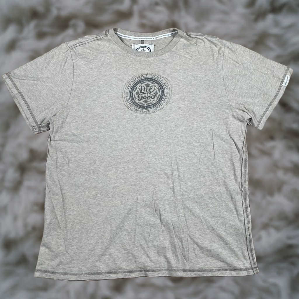 Life is Good Life is Good T-Shirt Mens L Beige Do What You Like Like What You Do Cotton Size US L / EU 52-54 / 3 - 1 Thumbnail