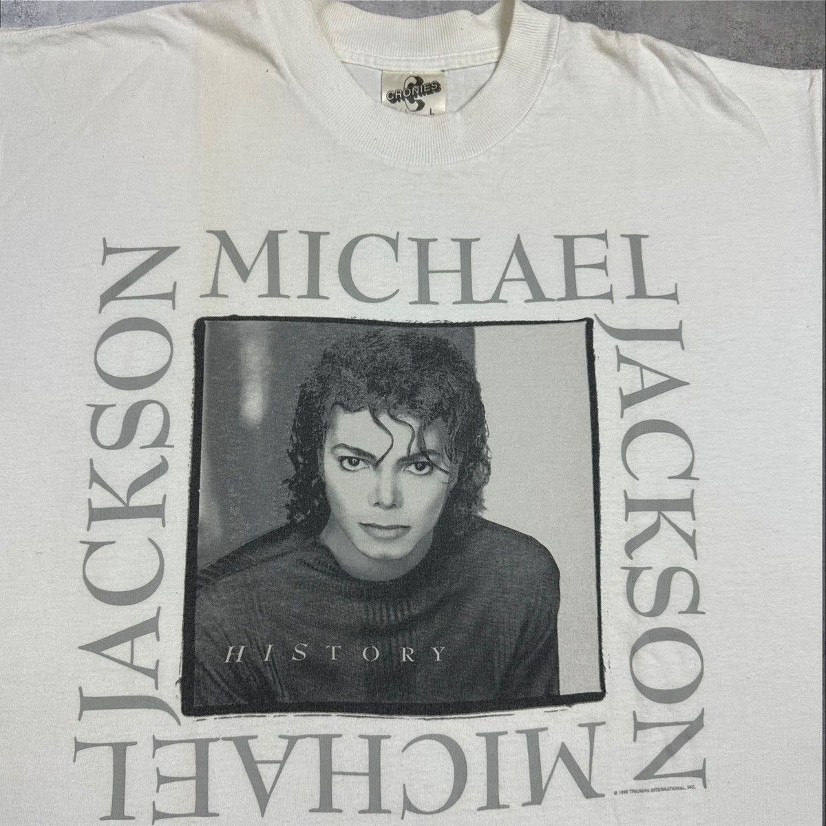 Michael Jackson × Vintage 1996 Michael Jackson History King of Pop T-Shirt Vintage Size US L / EU 52-54 / 3 - 6 Thumbnail