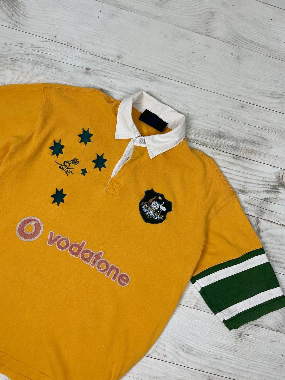 Vintage Wallabies Rugby Union Australia 2002 Polo Shirt Jersey Size US M / EU 48-50 / 2 - 2 Thumbnail