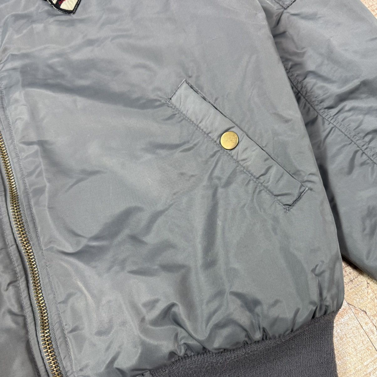 Japanese Brand × Vintage Vintage Silver Boxy Bomber Jacket Baggy Japan Flyers M1 Size US M / EU 48-50 / 2 - 10 Thumbnail