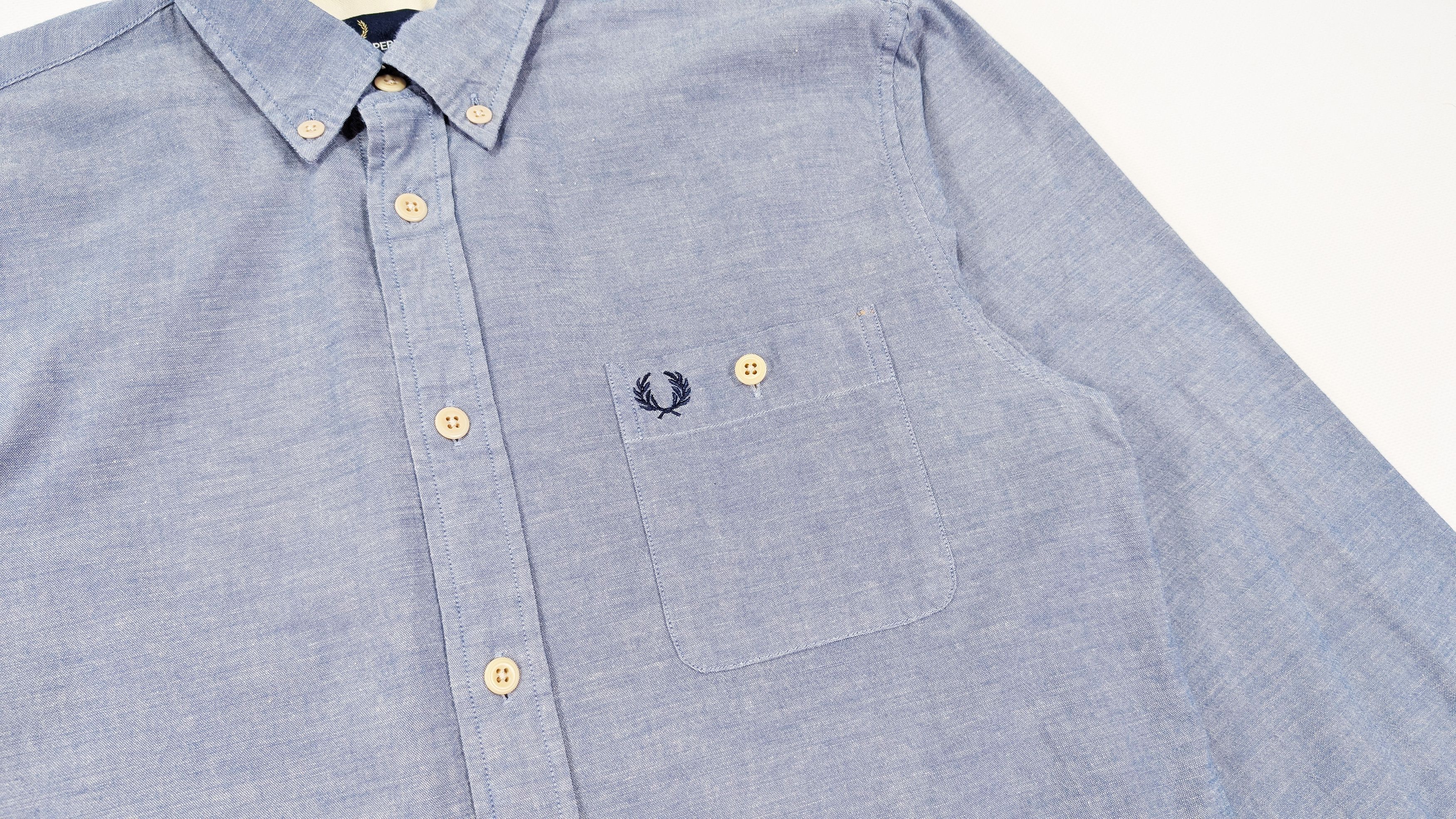 Fred Perry Fred Perry Blue Cotton Oxford Shirt Size M Size US M / EU 48-50 / 2 - 3 Thumbnail