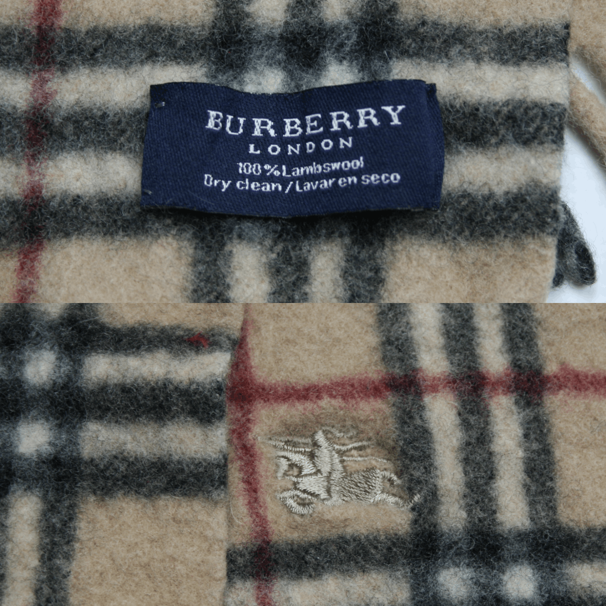 Burberry 00S Nova Check Wool Scarf Vintage Size ONE SIZE - 8 Thumbnail