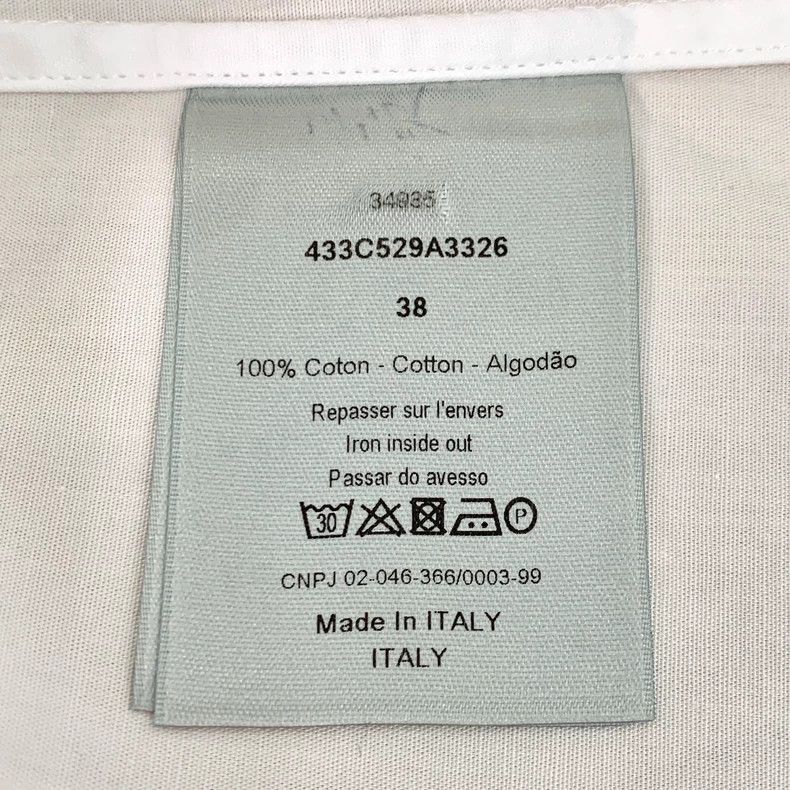 Dior Dior Size 38 White graffiti design cotton lapel long-sleeve Size US XXS / EU 40 - 7 Thumbnail