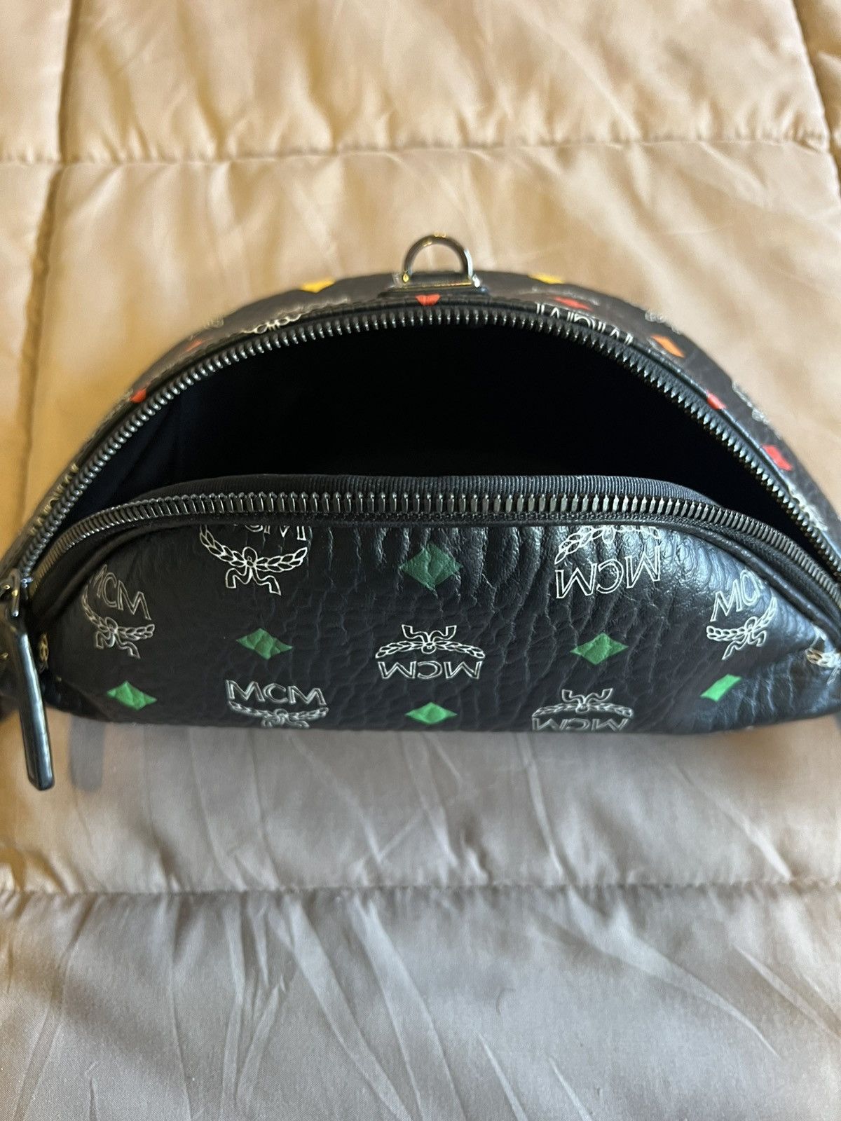 MCM MCM Skyoptic Visetos Small Fursten Belt Bag Diamond Black Size ONE SIZE - 6 Thumbnail