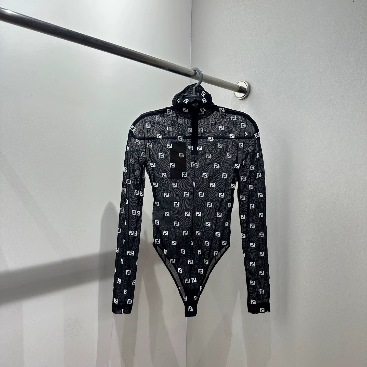 Fendi Fendi FF all over cutout bodysuit 36 nylon Size XS / US 0-2 / IT 36-38 - 1 Thumbnail