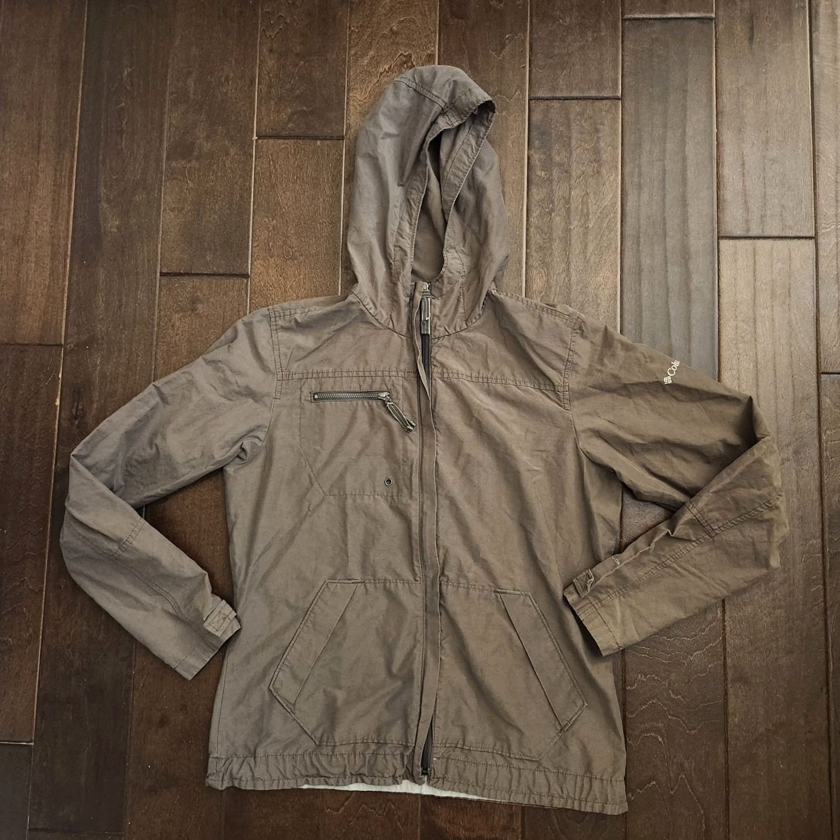 Vintage Columbia Women’s Hooded Jacket Brown Full Zip Windbreaker M Size M / US 6-8 / IT 42-44 - 3 Thumbnail