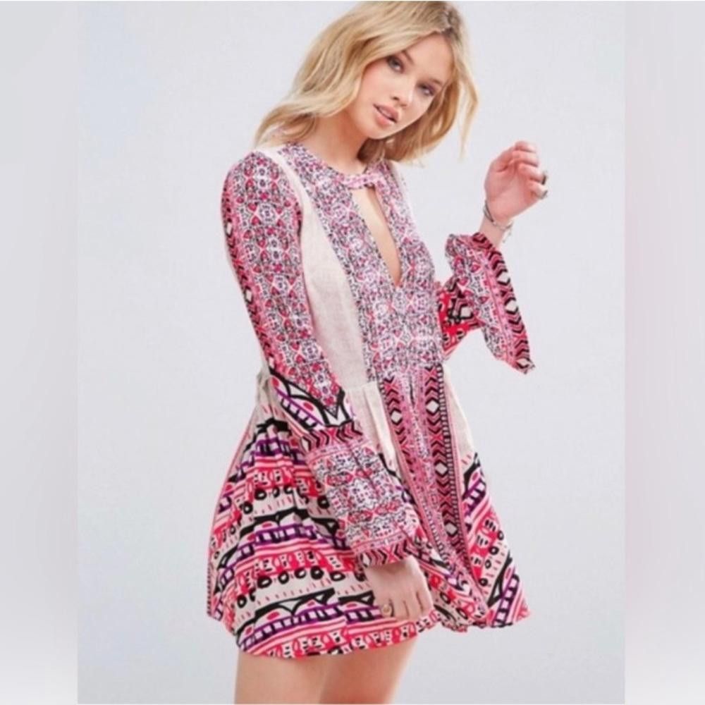 Free People Free People Dresses Free People Tegan Printed Mini Dress Size XS / US 0-2 / IT 36-38 - 1 Thumbnail