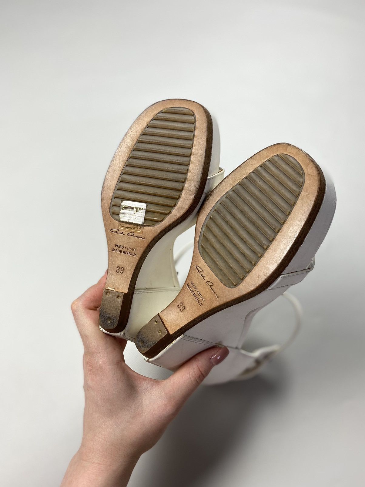 Rick Owens Rick Owens avant-garde ladies leather platform heels sandals Size US 9 / IT 39 - 22 Thumbnail