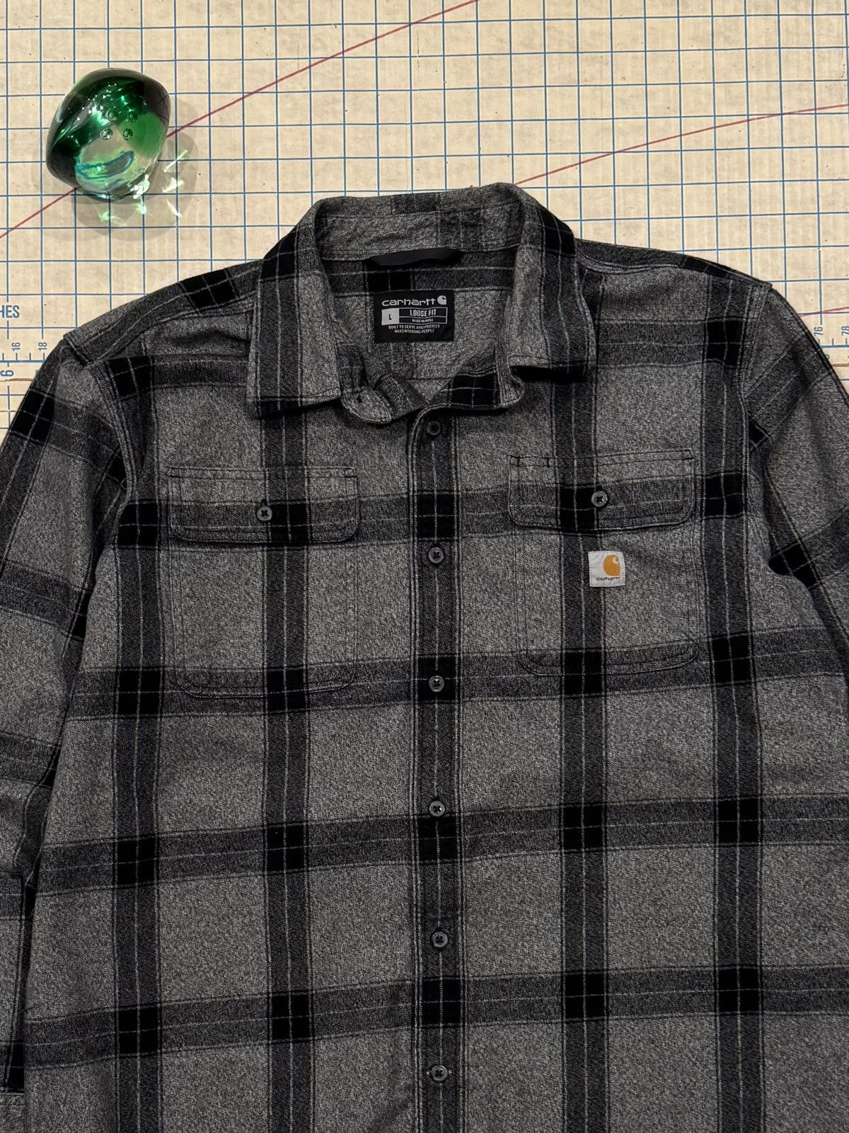 Carhartt Carharrt Plaid Button Up Shirt Loose Fit Mens Large Size US L / EU 52-54 / 3 - 3 Thumbnail