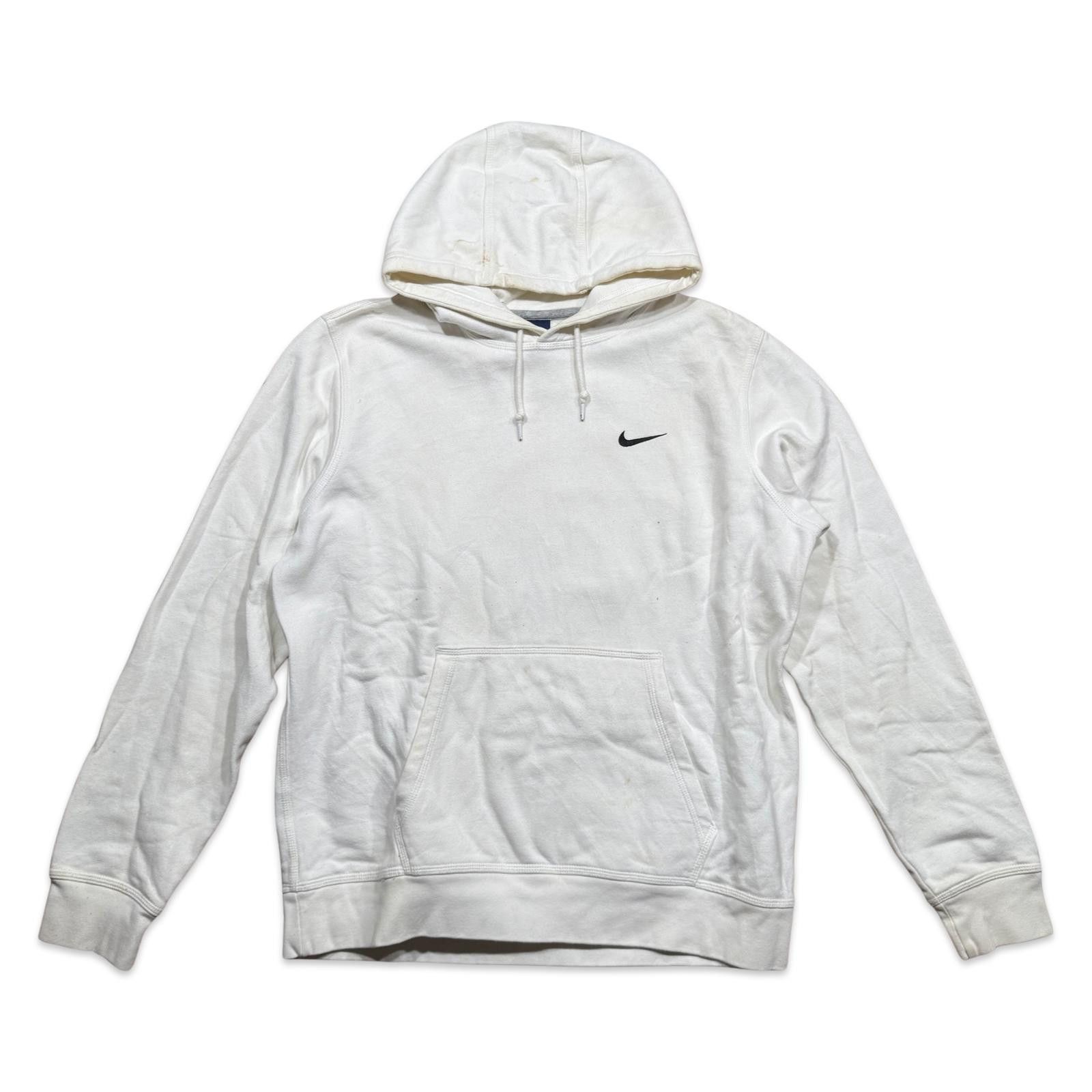 Nike Nike White Pullover Swoosh Check Logo Hoodie Size US L / EU 52-54 / 3 - 1 Thumbnail