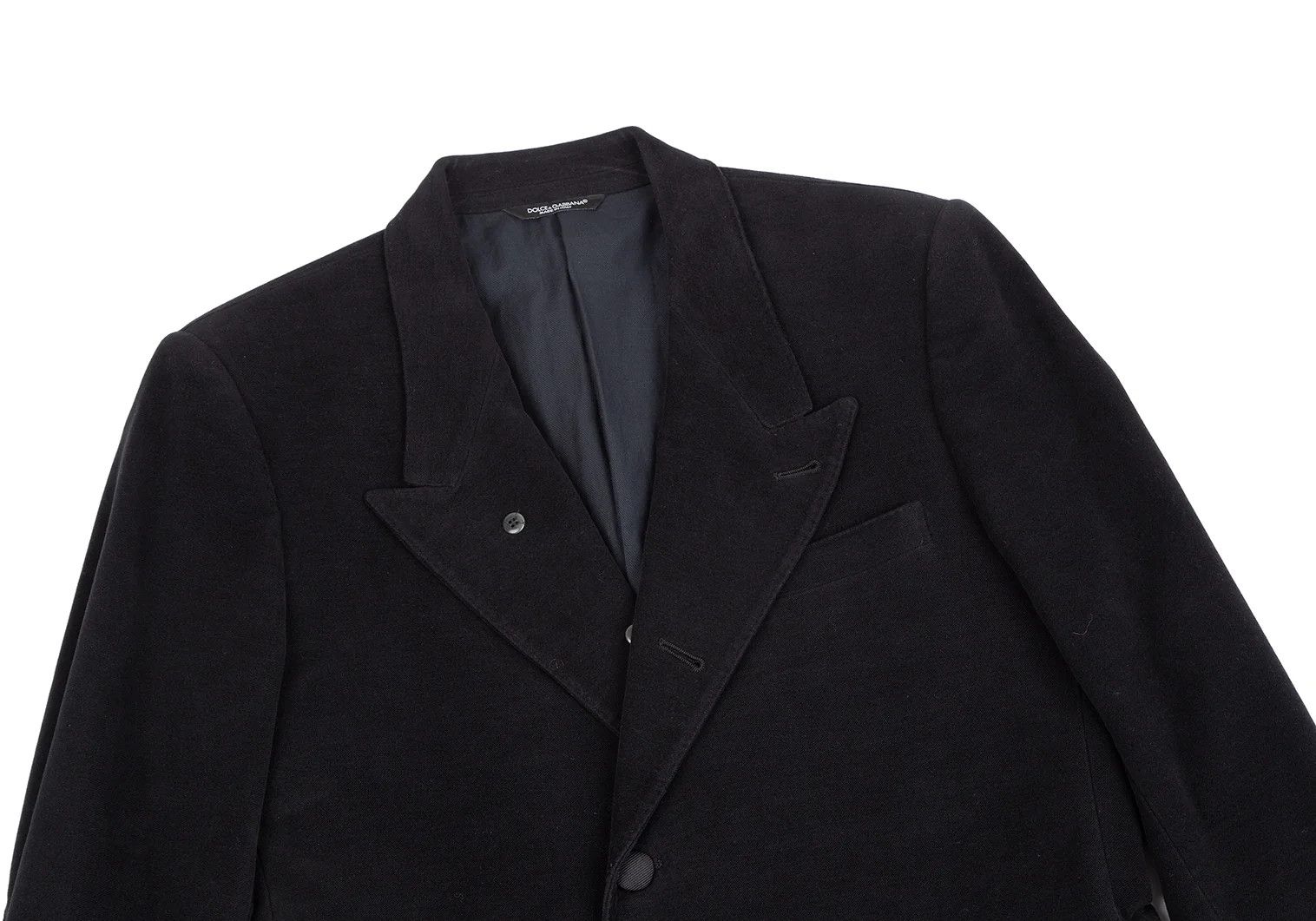 Dolce & Gabbana Cotton Peach Skin Peak Lapel Jacket in Black Size 50 Size US M / EU 48-50 / 2 - 2 Thumbnail