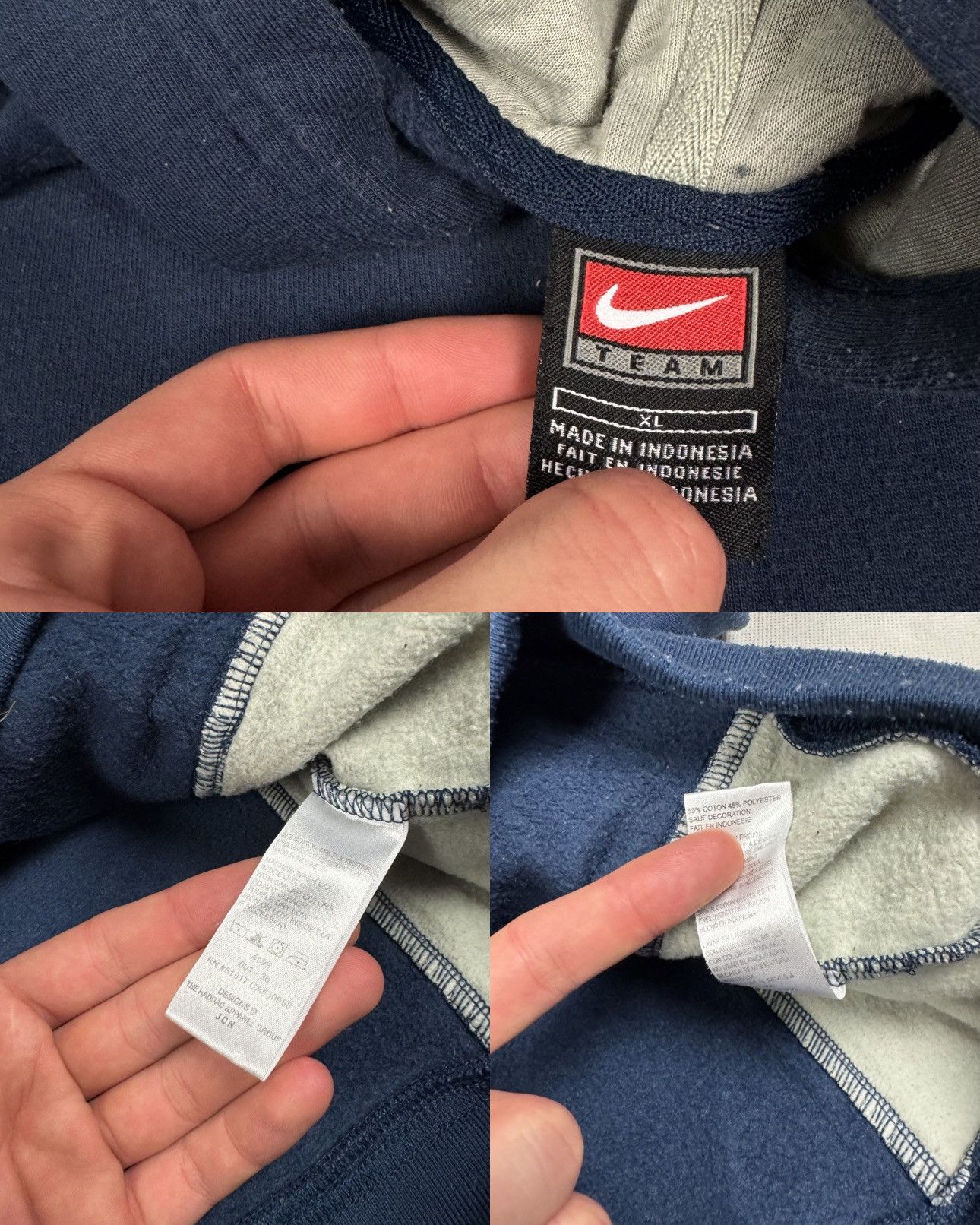 Nike × Vintage Vintage Nike Men's Blue Cotton Fleece Penn State Hoodie XL Size US XL / EU 56 / 4 - 2 Thumbnail