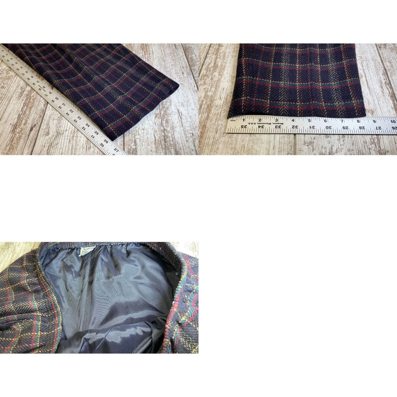 Vintage VINTAGE Alfred Dunner Pants Mens 36 100% Wool Blue Plaid Pleated Lined Golf 7366 Size US 36 / EU 52 - 8 Thumbnail