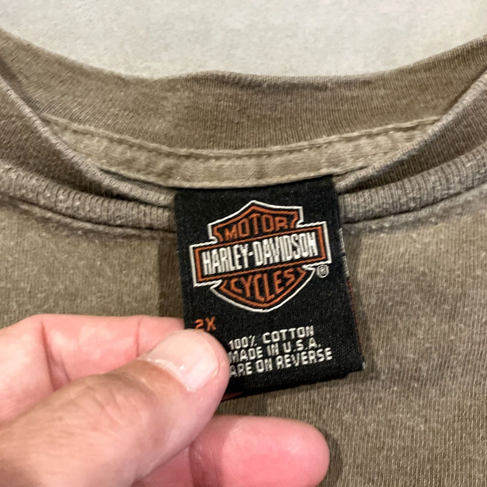 Harley Davidson VINTAGE Harley-Davidson Suffolk County New York Single Stitch T Shirt XXL Brown Mens T-Shirt Short Sleeve 2XL Size US XXL / EU 58 / 5 - 4 Thumbnail