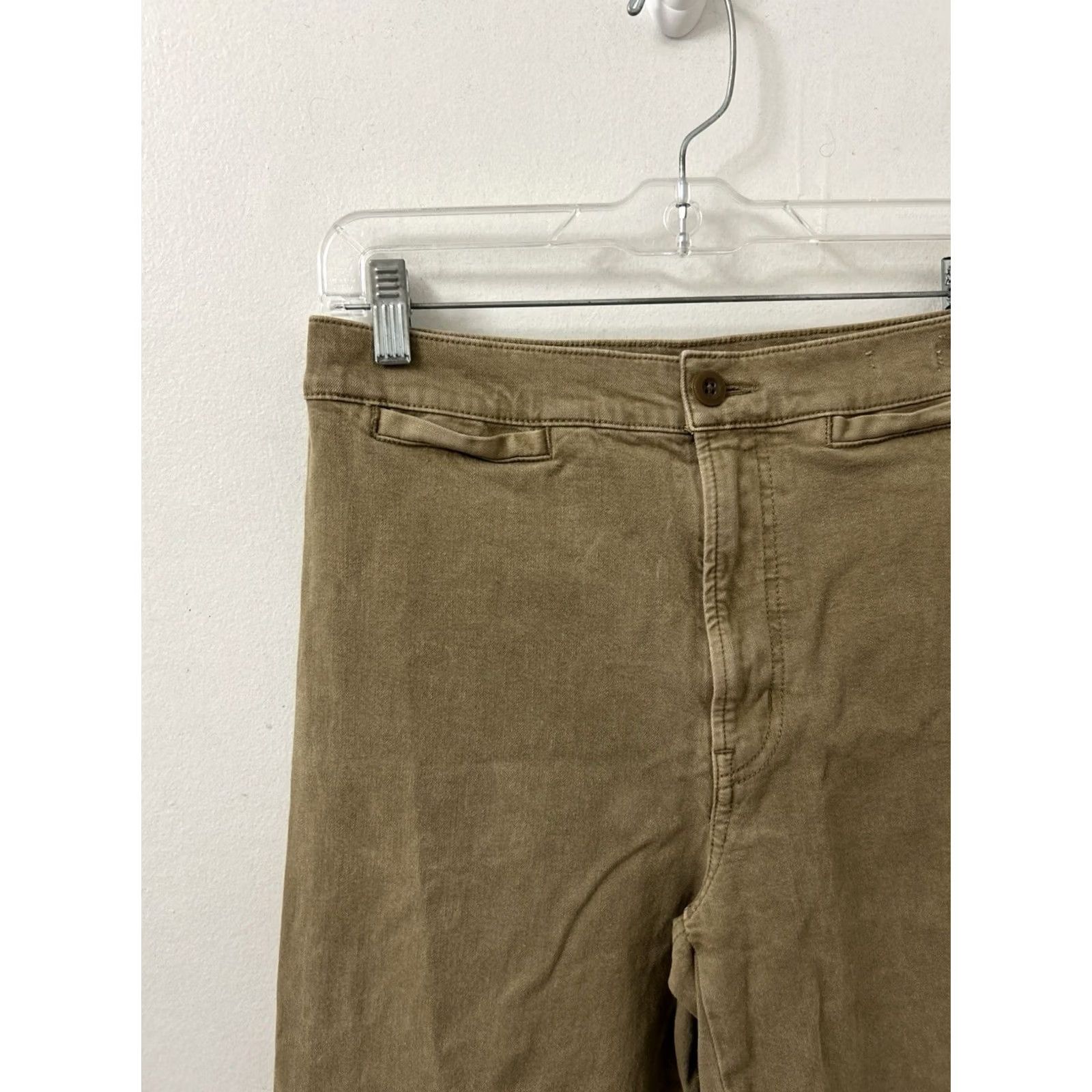 Madewell Madewell Emmett Wide-Leg Crop Pants Womens 28x29 Tan Brown High Rise NP907 Size 28" / US 6 / IT 42 - 4 Thumbnail