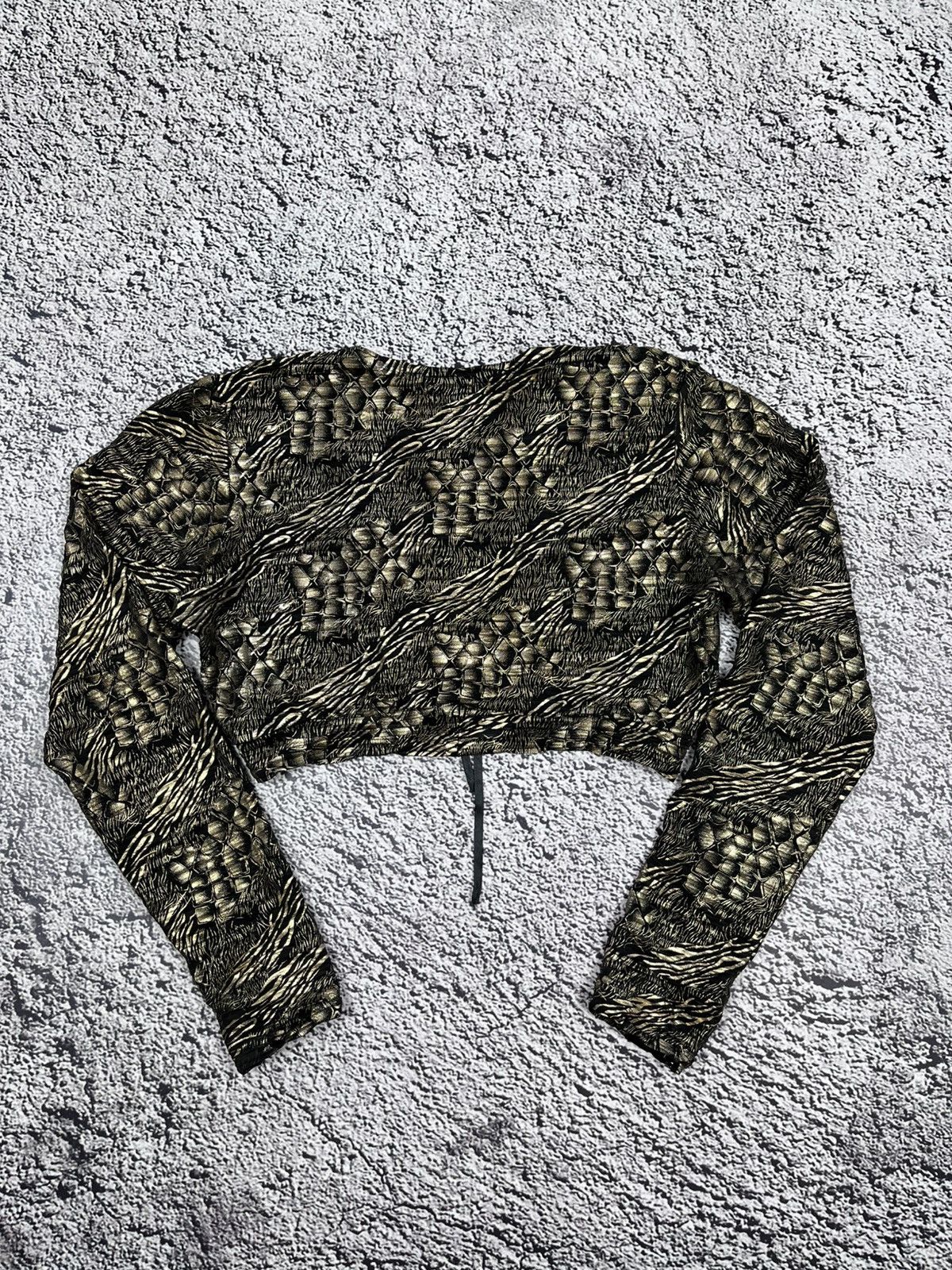 Japanese Brand Vintage Glamour Snake Leopard crop top cardigan size M Size M / US 6-8 / IT 42-44 - 7 Thumbnail