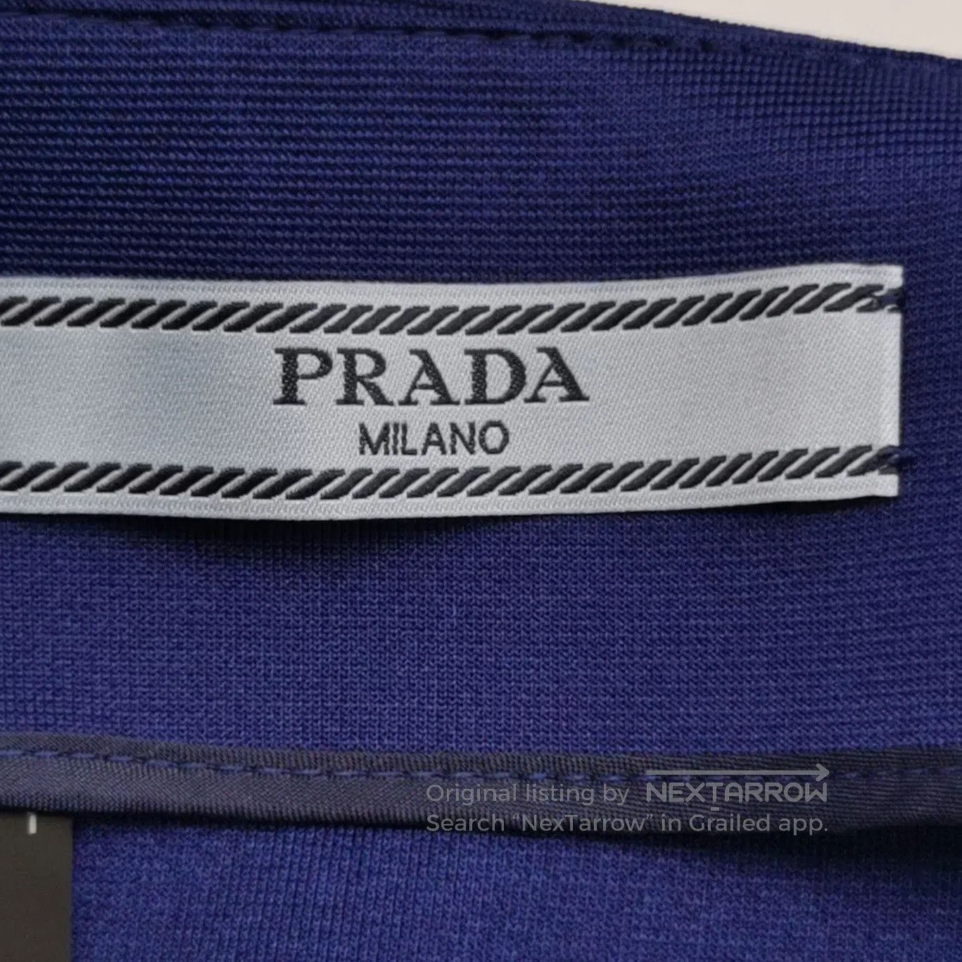 Prada Prada Logo Embellished Mini Skirt in Navy . Size 41" - 4 Thumbnail