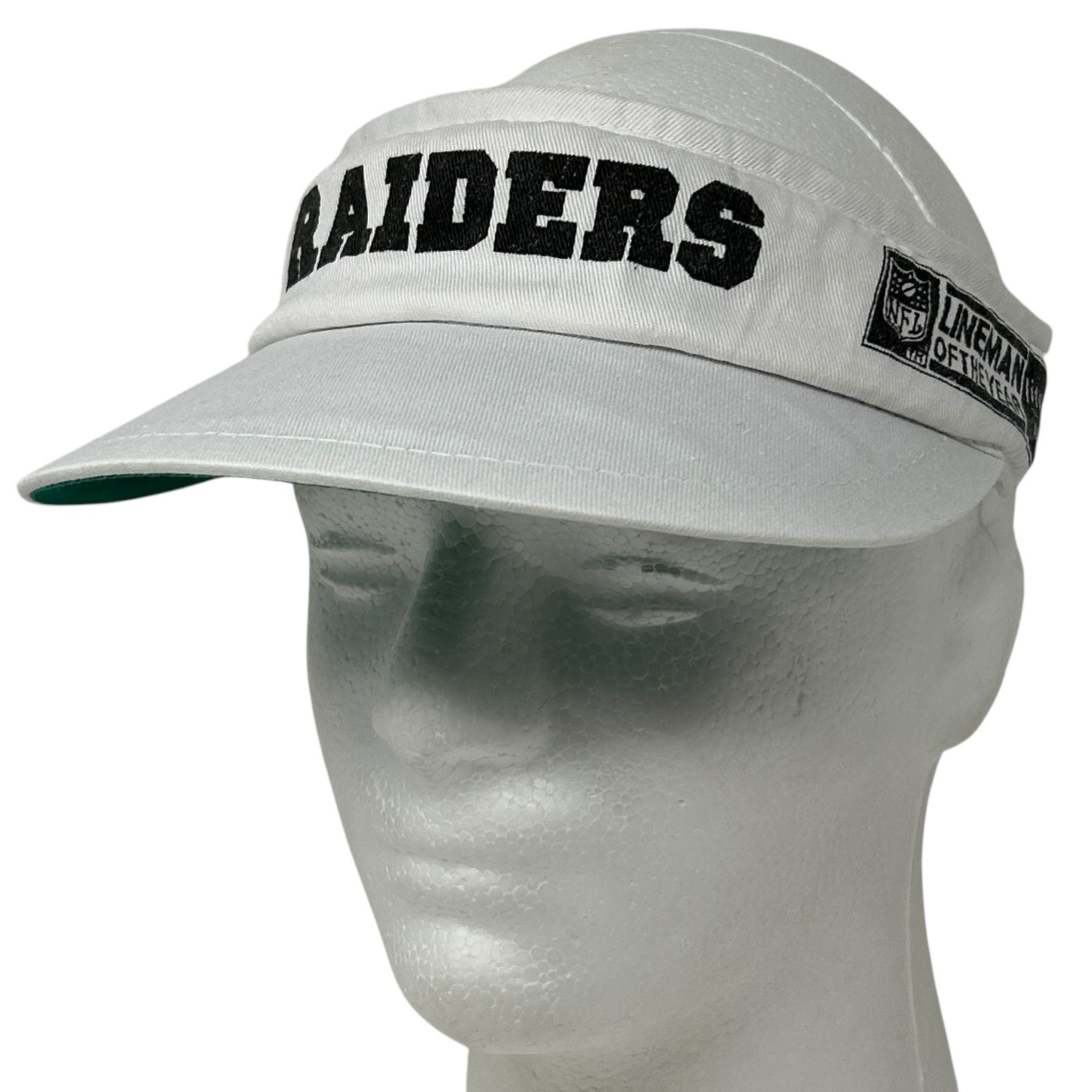 Vintage Vintage Las Vegas Raiders Visor Hat Cap 80s White Lineman Size ONE SIZE - 1 Thumbnail