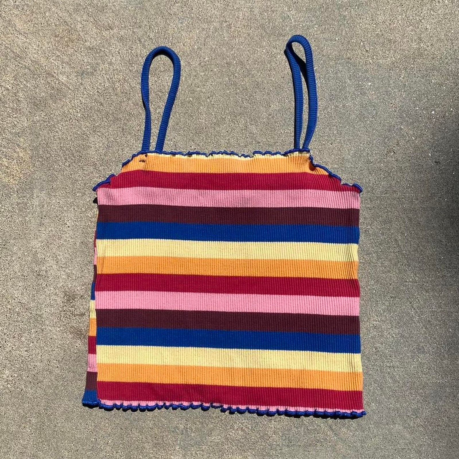 Topshop Multicoloured striped tank top Size S / US 4 / IT 40 - 2 Thumbnail