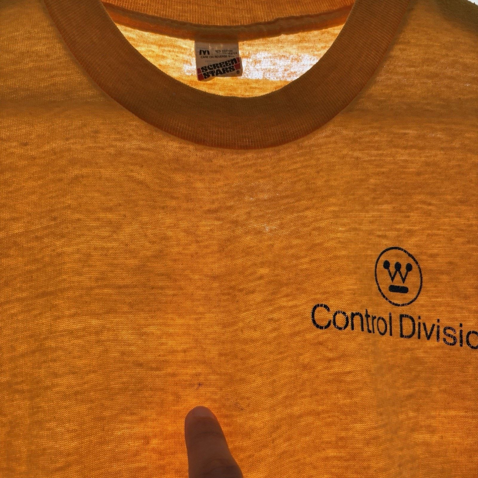 Vintage Vintage Paper Thin BURNOUT T-Shirt Size XS Yellow 1980s Size US XS / EU 42 / 0 - 4 Thumbnail