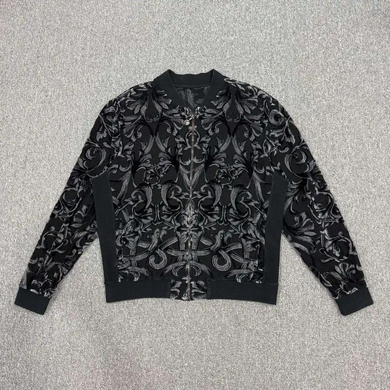 Versace Versace Black Cotton Bomber Jacket for Men 0089 Size US XXL / EU 58 / 5 - 1 Thumbnail