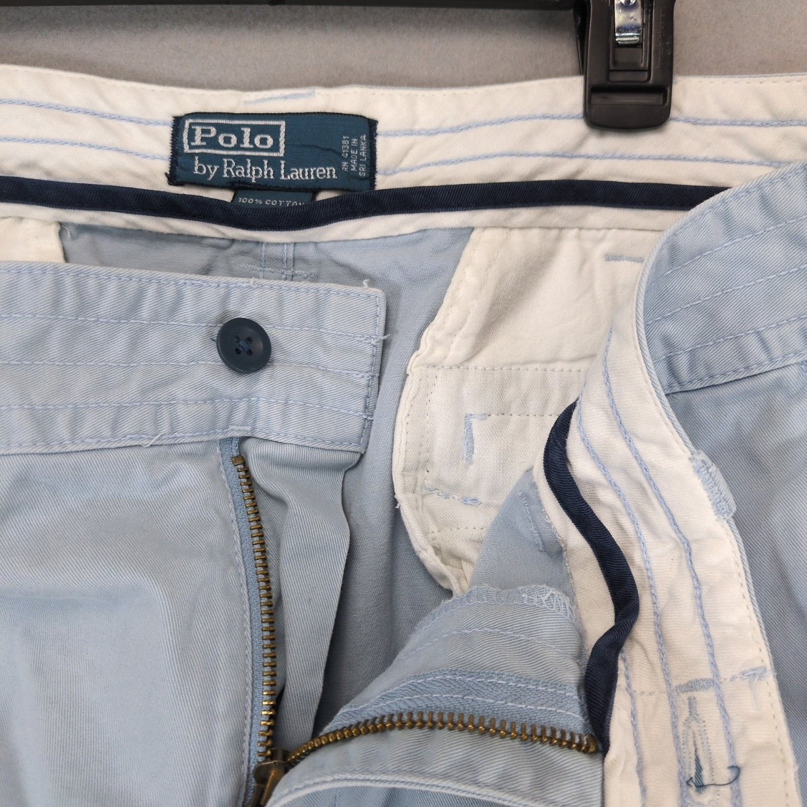 Polo Ralph Lauren Vtg Polo by Ralph Lauren Men's 38x10 Cargo Shorts Light Blue Size US 38 / EU 54 - 4 Thumbnail