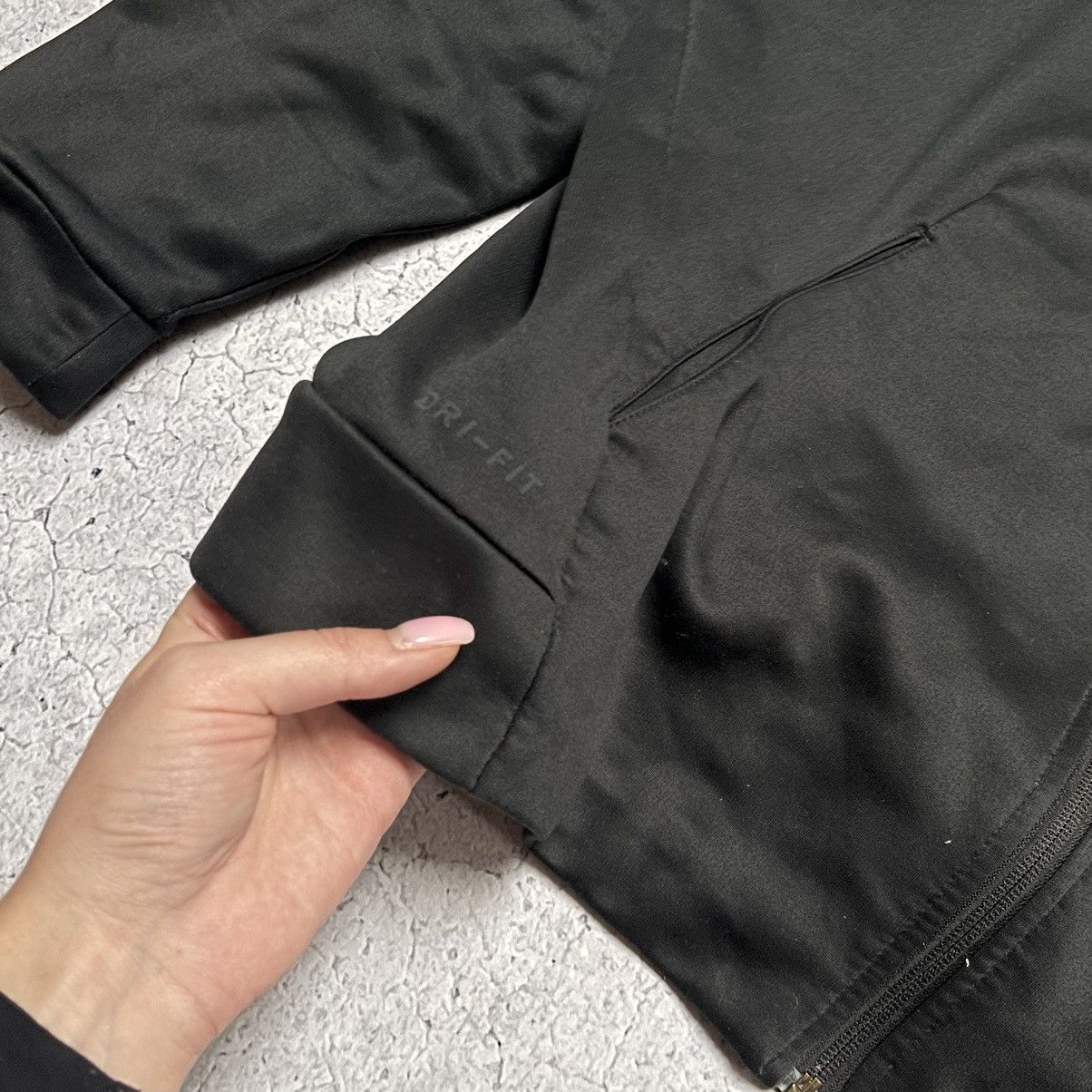 Nike × Vintage Nike Vintage Dri Fit Zip Ninja Hoodie Oversized Drill Swoosh Size US L / EU 52-54 / 3 - 8 Thumbnail
