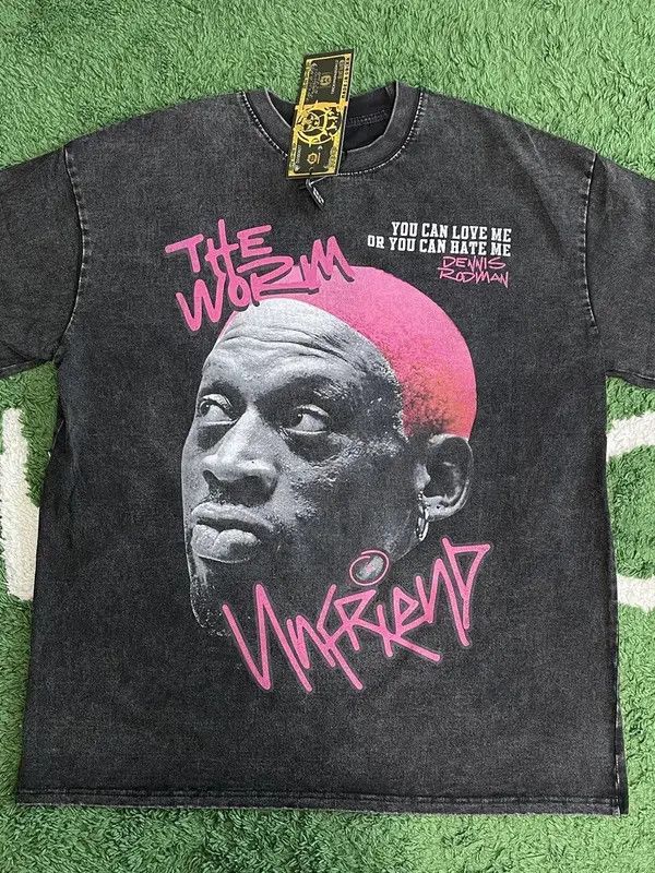VIBE Streetwear Dennis Rodman Graphic Tee T-Shirt Size US L / EU 52-54 / 3 - 3 Thumbnail