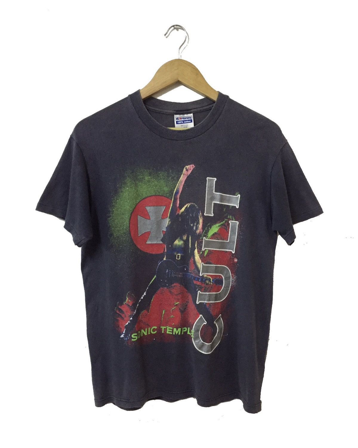 VINTAGE 80s WORN THE CULT SONIC TEMPLE ROCK BAND TSHIRT
