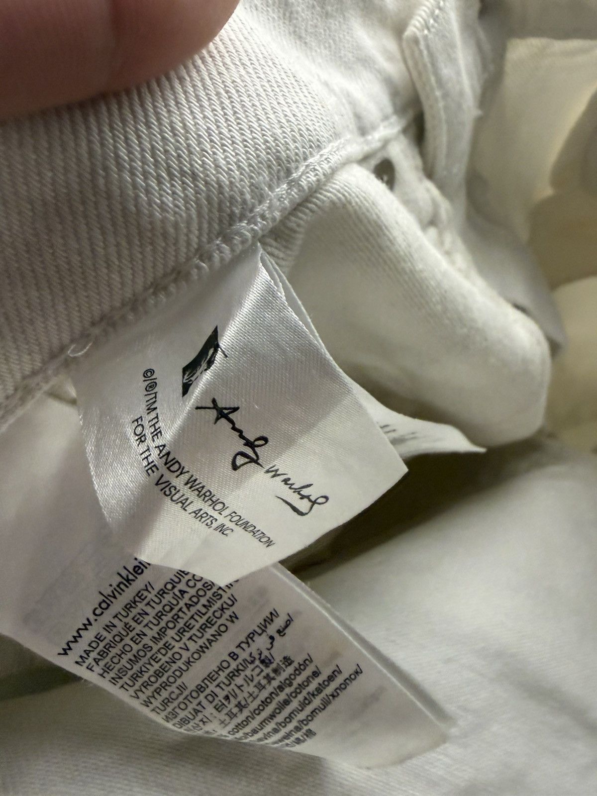 Andy Warhol × Calvin Klein 205W39NYC Calvin Klein Jeans & Andy Warhol White Denim Jean Size US 33 - 4 Thumbnail