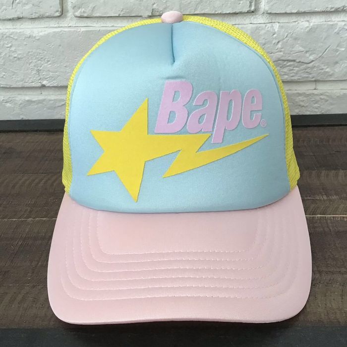 Bape BAPE STA logo tracker hat cap candy color a bathing ape