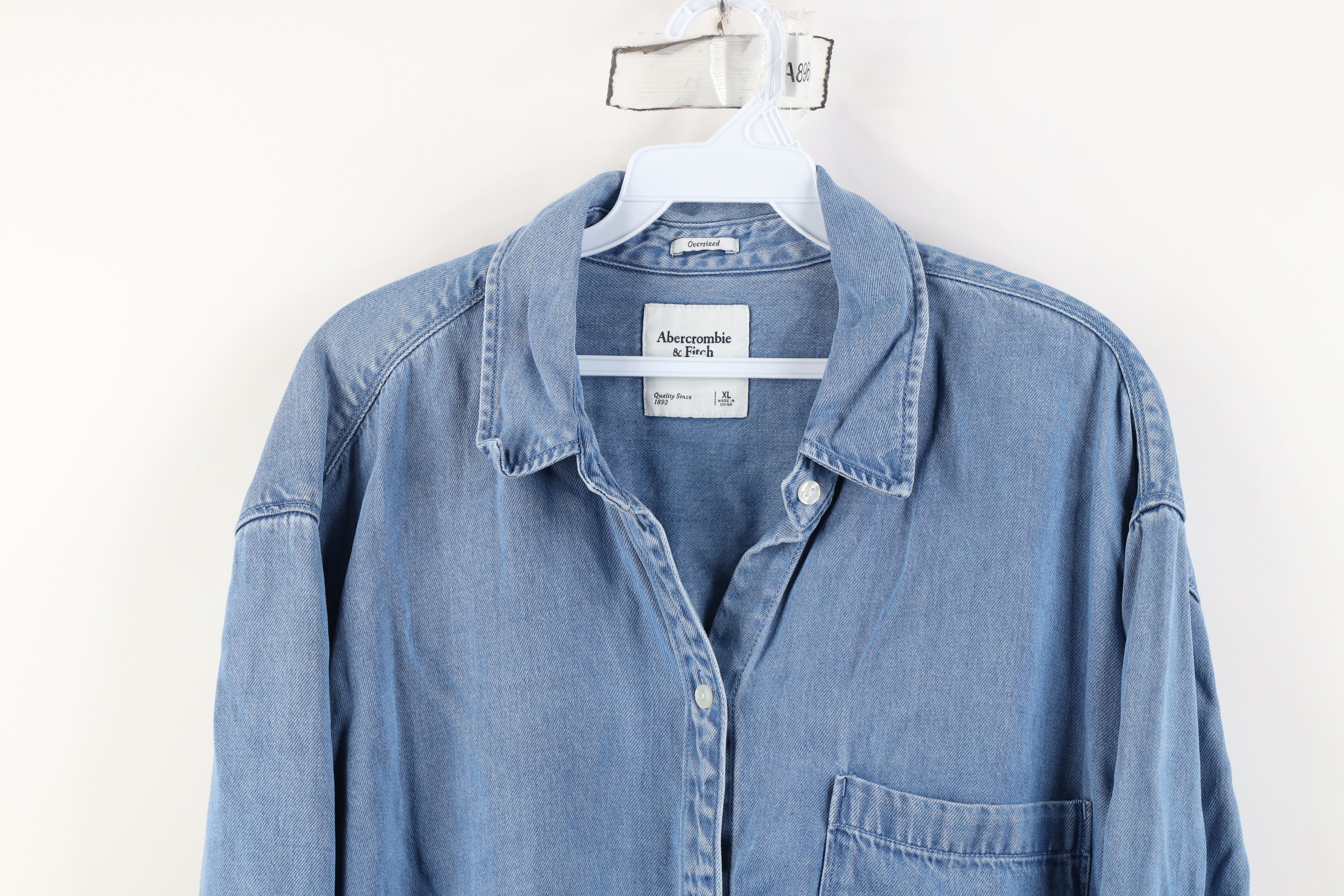 Abercrombie & Fitch Vintage Y2K Abercrombie & Fitch Oversized Denim Button Shirt Size XL / US 12-14 / IT 48-50 - 2 Thumbnail