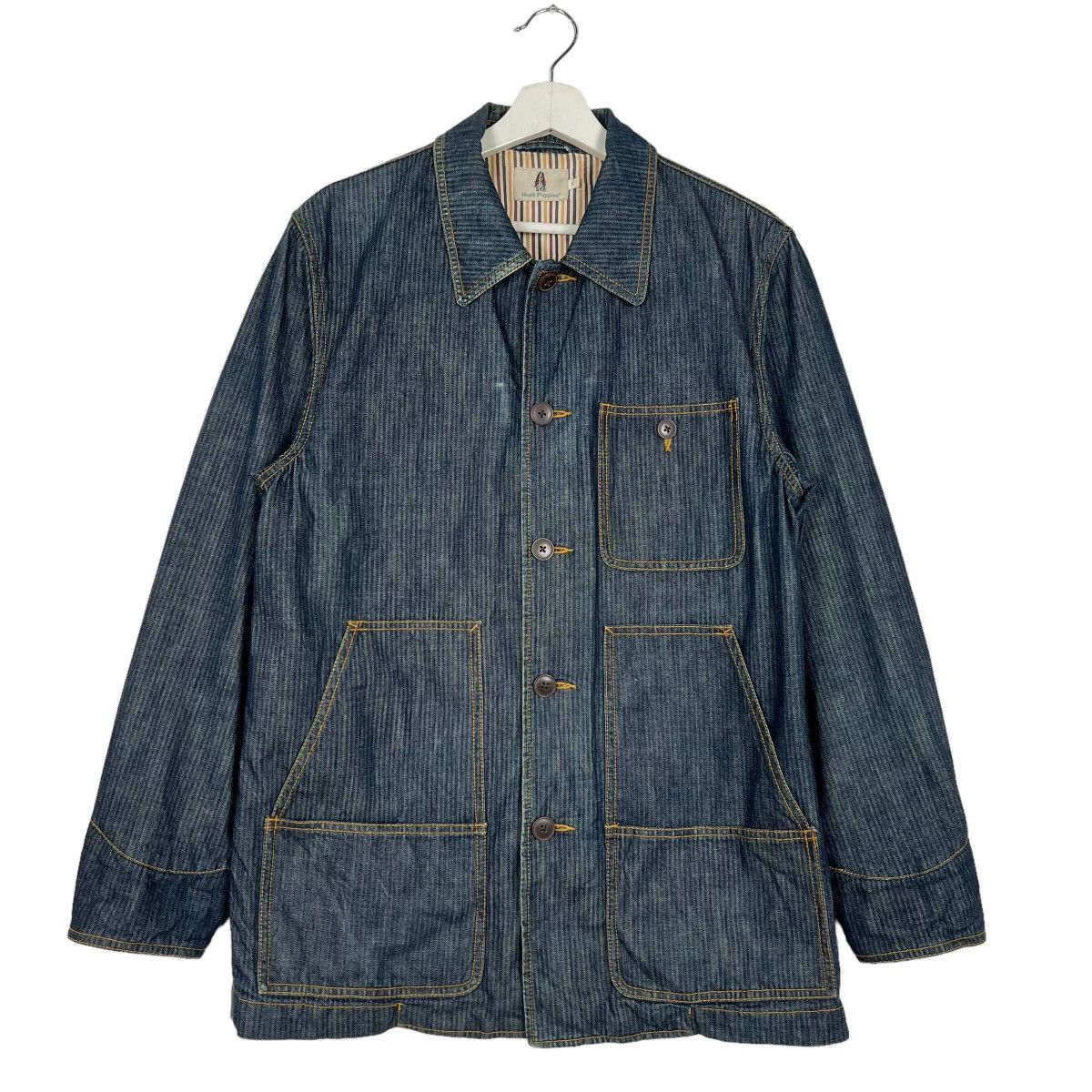 Designer × Japanese Brand 🔥 HUSH PUPPIES HIKORY WORKERS CHORE JACKET Size US M / EU 48-50 / 2 - 1 Thumbnail