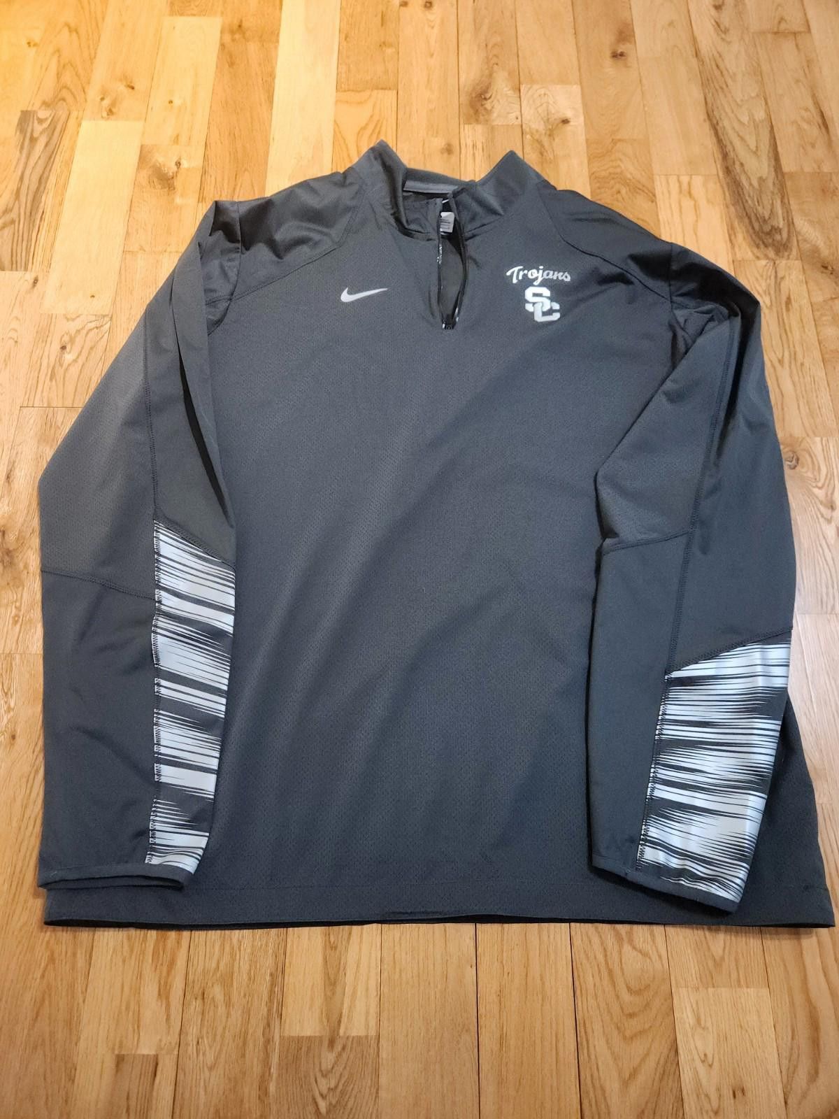 Nike USC Trojans Dri-Fit Nike Pullover Jacket Grey Men's L Size ONE SIZE - 1 Thumbnail