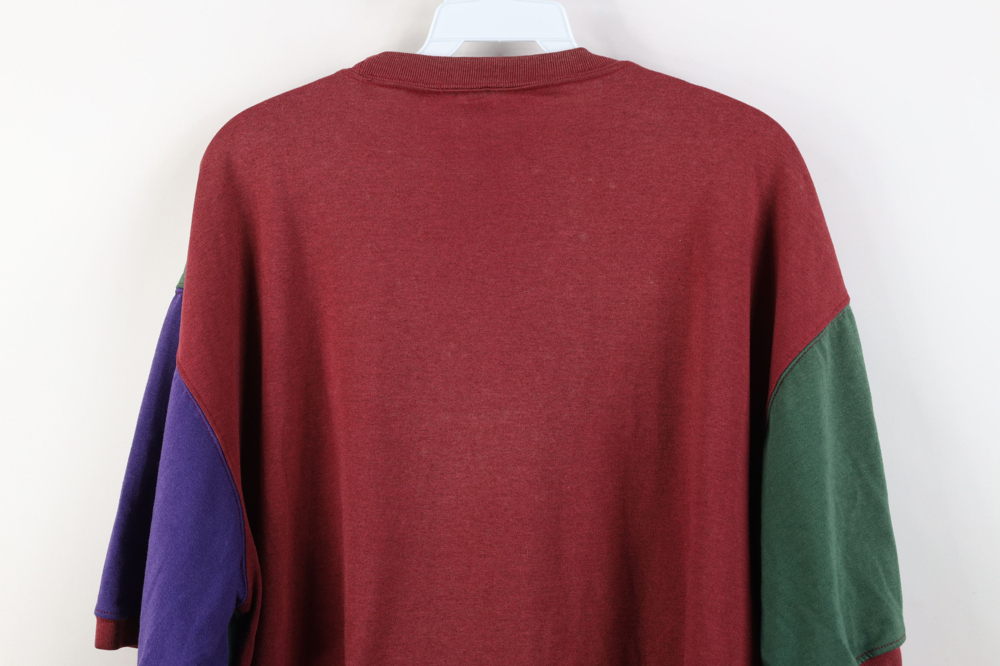 Vintage Vintage 90s Streetwear Block Short Sleeve Ringer T-Shirt Size US XL / EU 56 / 4 - 13 Thumbnail