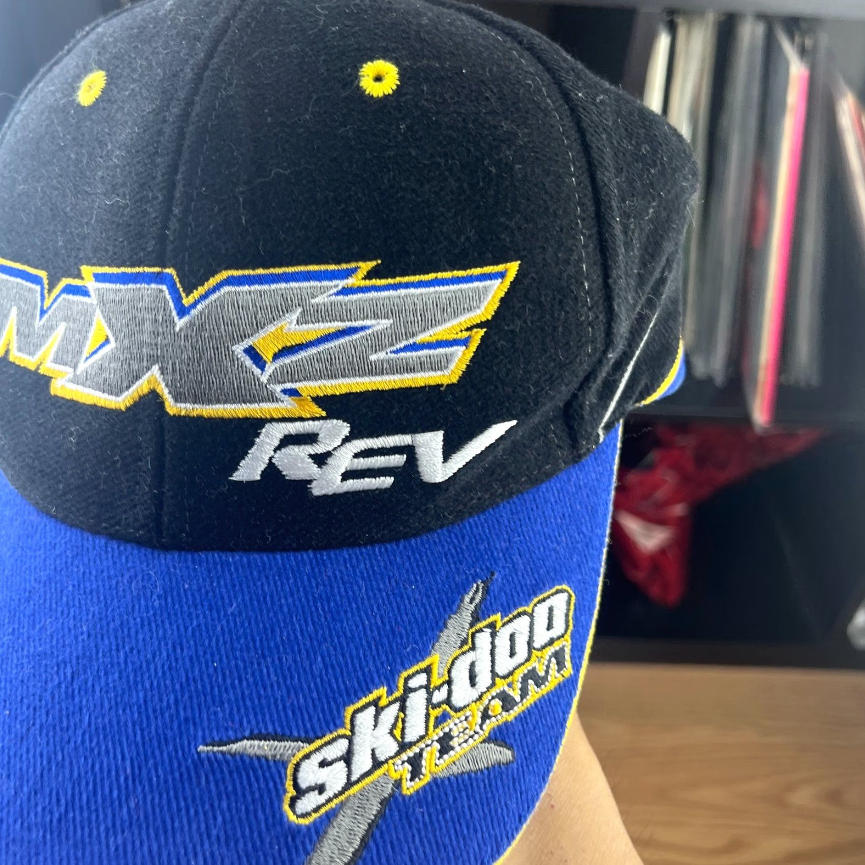 Vintage VINTAGE Ski-Doo MXZ Rev Motocross Strapback Hat – 90s Snowmobile Cap Men One Size Black Baseball Cap Mens Size ONE SIZE - 2 Thumbnail