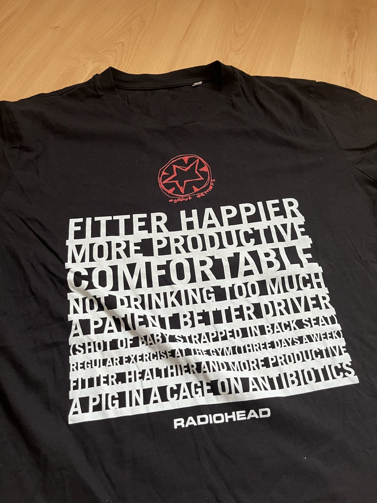 Band Tees Radiohead Fitter Happier tee Size US XL / EU 56 / 4 - 2 Thumbnail