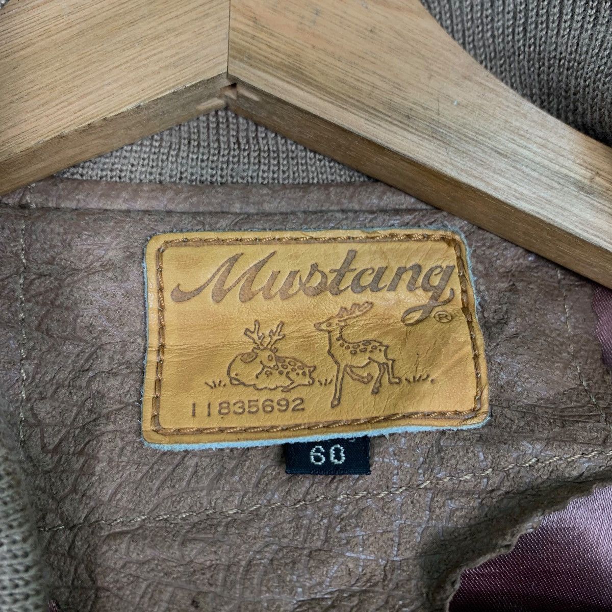 Japanese Brand Vintage MUSTANG Bomber Leather Jacket #0363-C17 Size US L / EU 52-54 / 3 - 16 Thumbnail