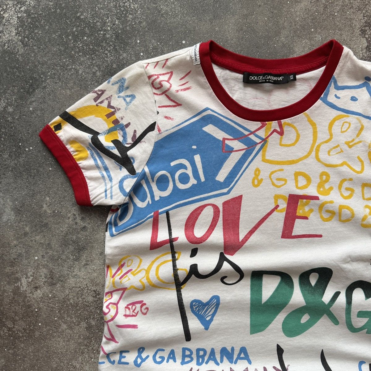Dolce & Gabbana D&G Dolce & Gabbana Graffiti Print T-Shirt Size S / US 4 / IT 40 - 2 Thumbnail