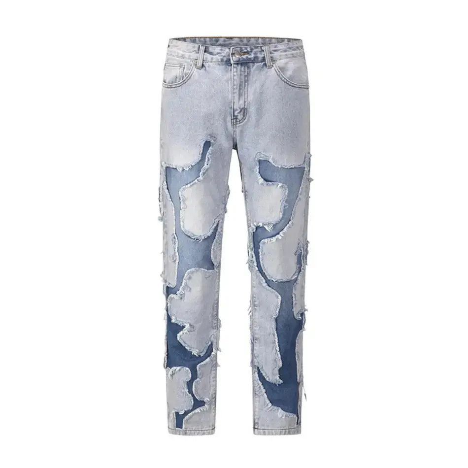 Japanese Brand Frayed Jeans High Street Vibe Ripped with Holes Retro Style Size US 32 / EU 48 - 5 Thumbnail